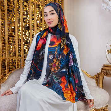 طرحة شيفون ديجيتال ٢متر *٧٠سم - SC9252