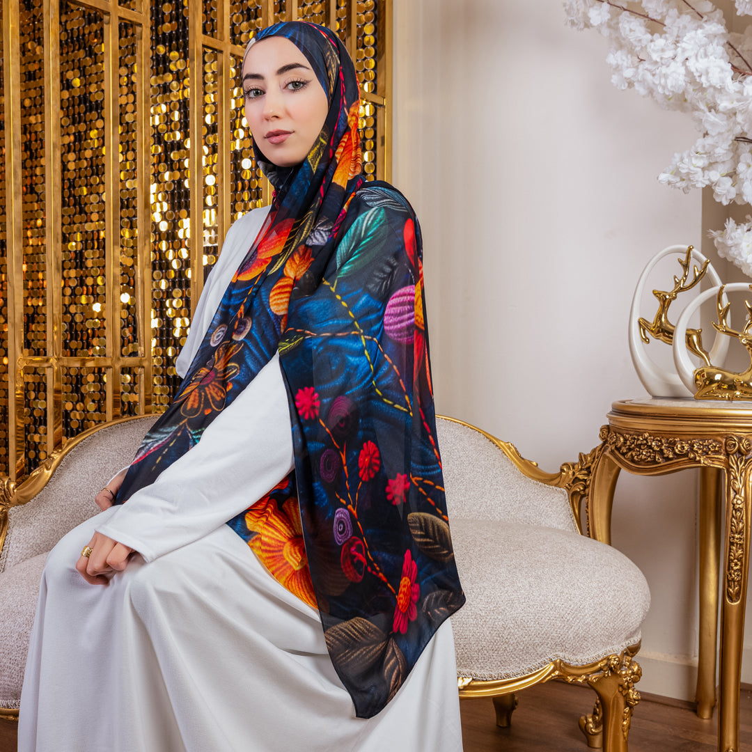 طرحة شيفون ديجيتال ٢متر *٧٠سم - SC9252