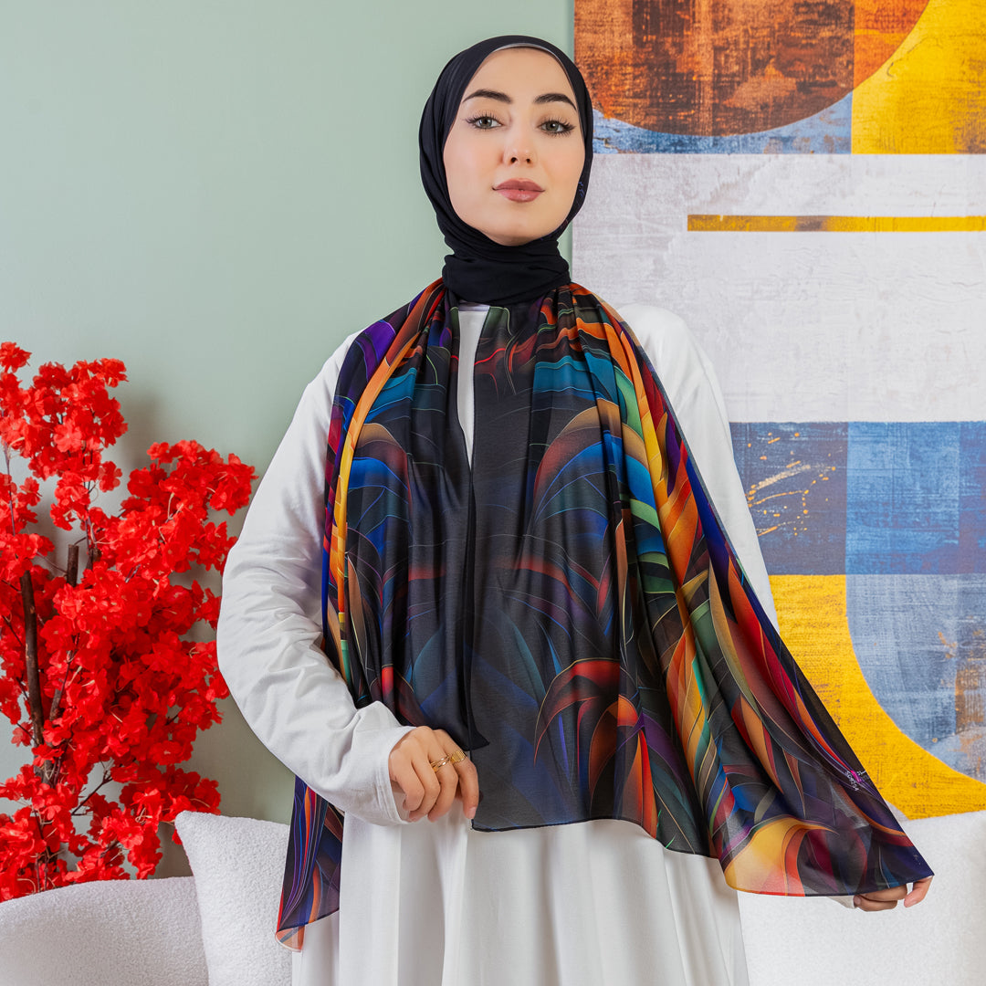 طرحة شيفون ديجيتال ٢متر *٧٠سم - SC9254