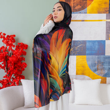 طرحة شيفون ديجيتال ٢متر *٧٠سم - SC9254