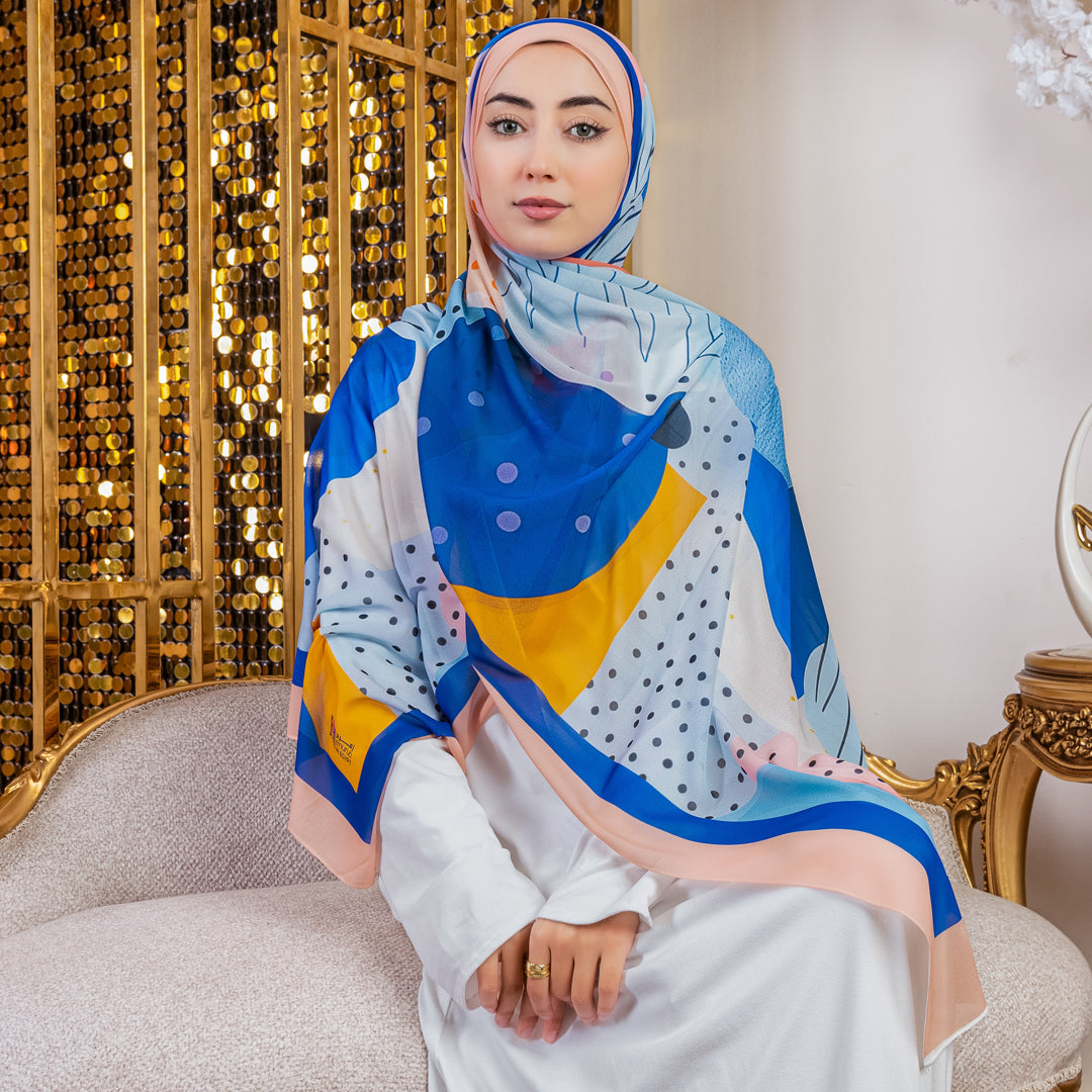 طرحة شيفون ديجيتال ٢متر *٧٠سم - SC9273