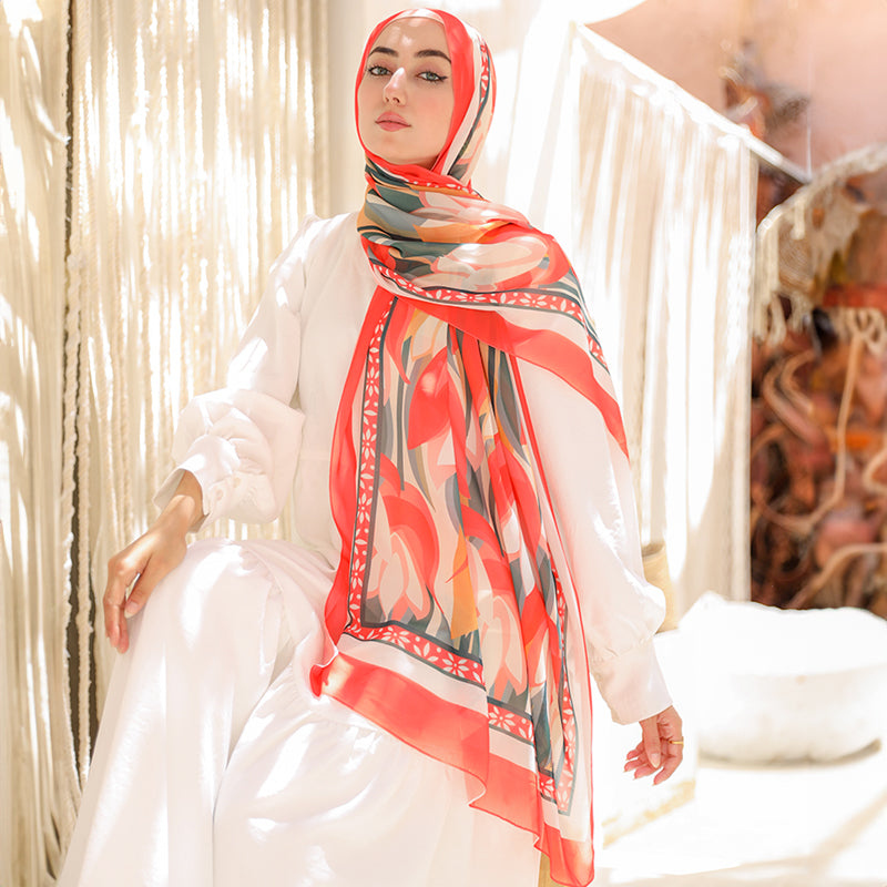 طرحة شيفون ديجيتال ٢متر *٧٠سم - SC9307