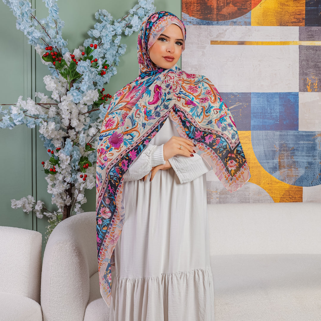 طرحة شيفون ديجيتال ٢متر *٧٠سم - SC9313