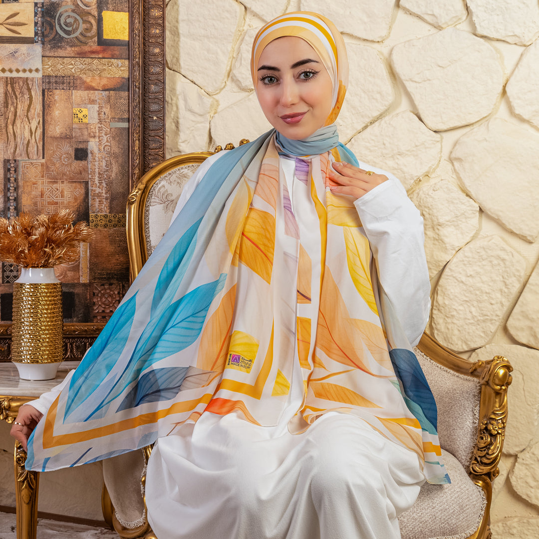 طرحة شيفون ديجيتال ٢متر *٧٠سم - SC9316