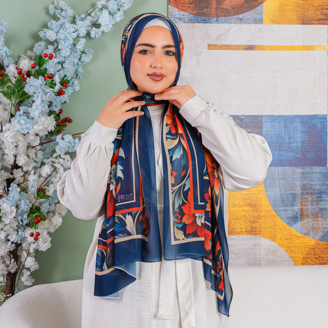 طرحة شيفون ديجيتال ٢متر *٧٠سم - SC9318