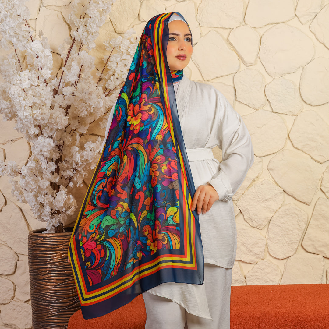 طرحة شيفون ديجيتال ٢متر *٧٠سم -SC9324