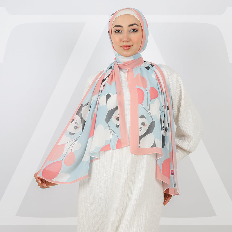 طرحة شيفون ديجيتال ١٨٠سم *٧٠سم - SCM128