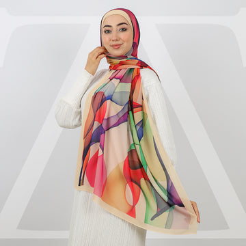 طرحة شيفون ديجيتال 180 - SCM158