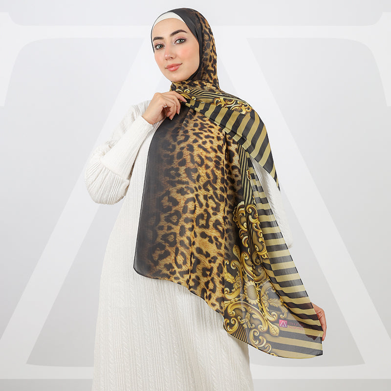 طرحة شيفون ديجيتال ١٨٠سم *٧٠سم - SCM438