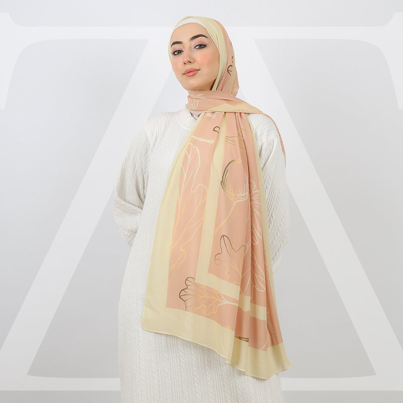 طرحة شيفون ديجيتال ١٨٠سم *٧٠سم - SCM473