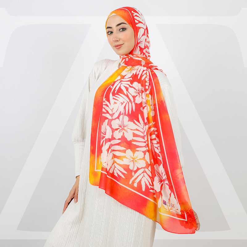 طرحة شيفون ديجيتال ١٨٠سم *٧٠سم - SCM481