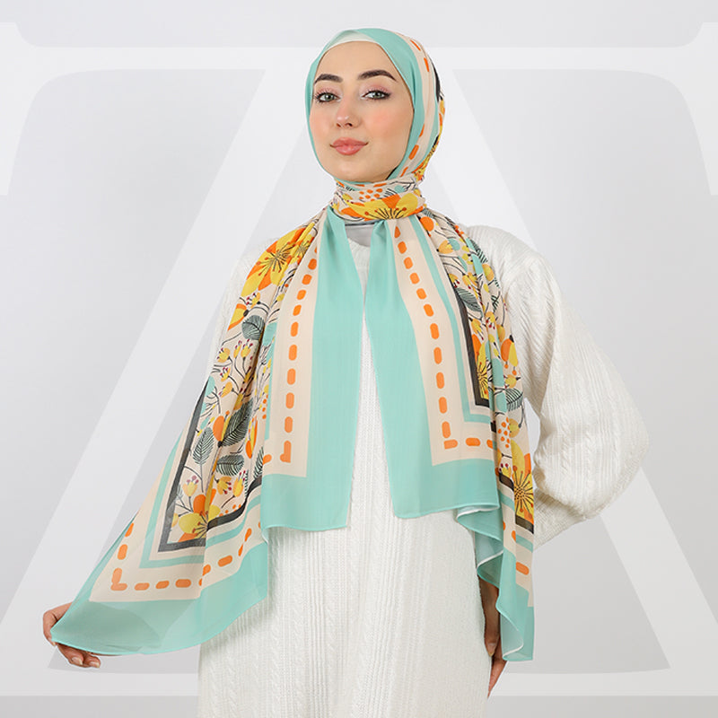 طرحة شيفون ديجيتال ١٨٠سم *٧٠سم - SCM492