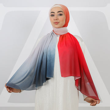 طرحة شيفون ديجيتال ١٨٠سم *٧٠سم - SCM496