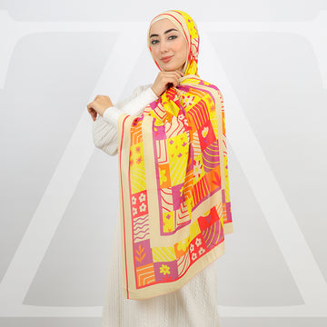 طرحة شيفون ديجيتال ١٨٠سم *٧٠سم - SCM498