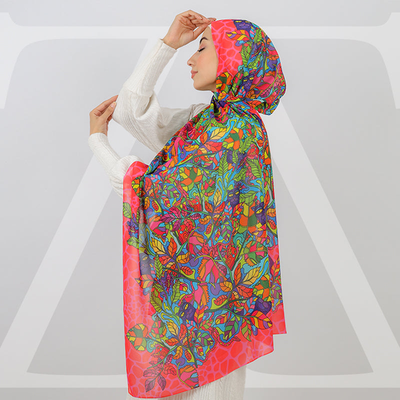 طرحة شيفون ديجيتال ١٨٠سم *٧٠سم - SCM508