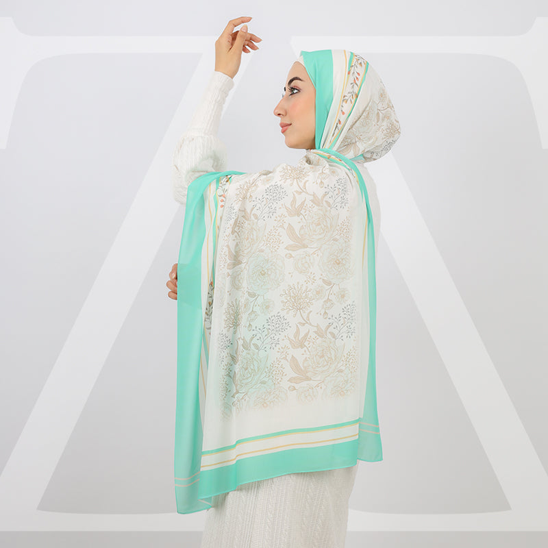 طرحة شيفون ديجيتال ١٨٠سم *٧٠سم - SCM519