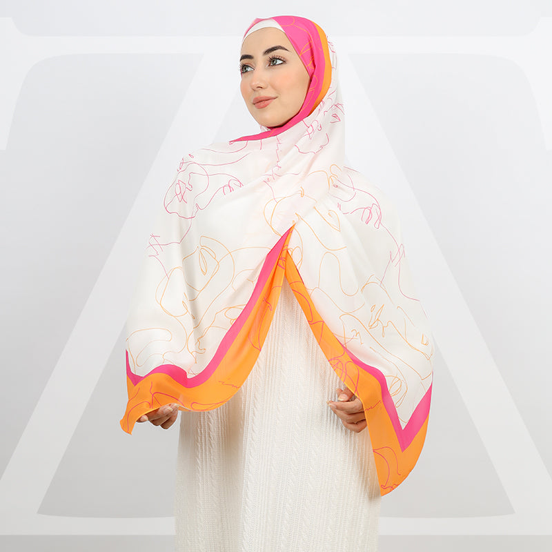 طرحة شيفون ديجيتال ١٨٠سم *٧٠سم - SCM558