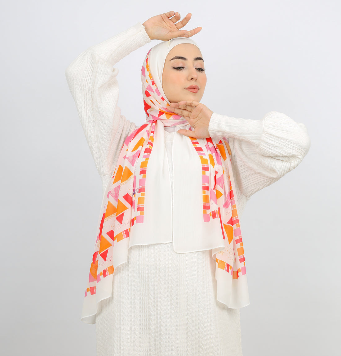 طرحة شيفون ديجيتال ١٨٠سم *٧٠سم - SCM566