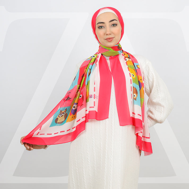 طرحة شيفون ديجيتال ١٨٠سم *٧٠سم - SCM570