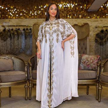 قفطان شيفون تطريز هاند ميد -dscd455