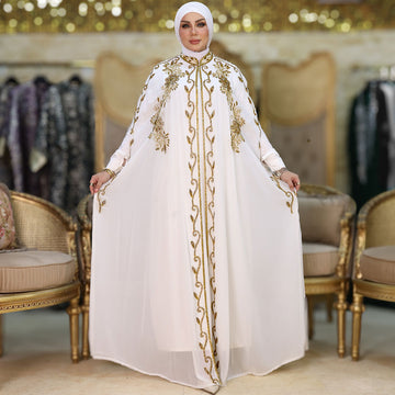 قفطان شيفون تطريز هاند ميد - dscd476