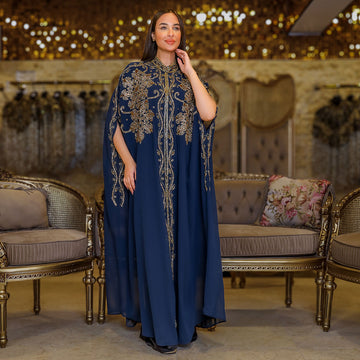 قفطان شيفون تطريز هاند ميد - dscd481