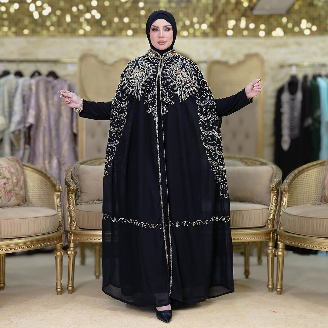 قفطان شيفون تطريز هاند ميد -dscd493