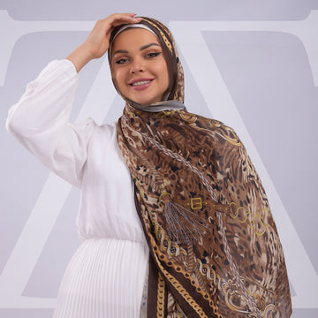 طرحة شيفون ديجيتال ٢متر *٧٠سم - SC8625