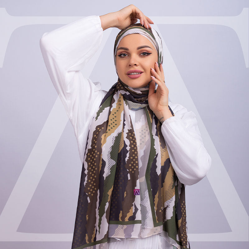 طرحة شيفون ديجيتال ٢متر *٧٠سم - SC8826