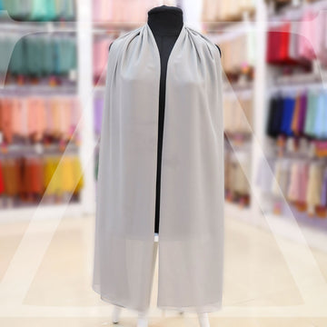 طرحة كريب شيفون ساده ٢ متر - KRP1138