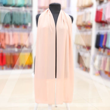 طرحة كريب شيفون ساده ٢ متر - KRP1139