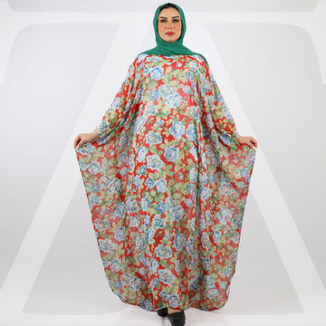 عباية دبي شيفون شفاف مشجر -shf543