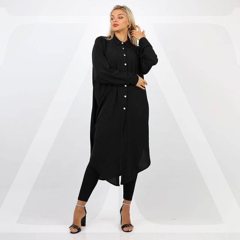 بلوزةاوفر سايز ألوان سادة-BLSY501
