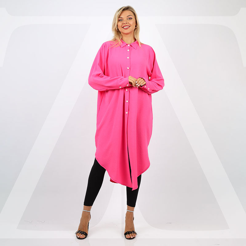 بلوزة اوفر سايز ألوان سادة-BLSY509