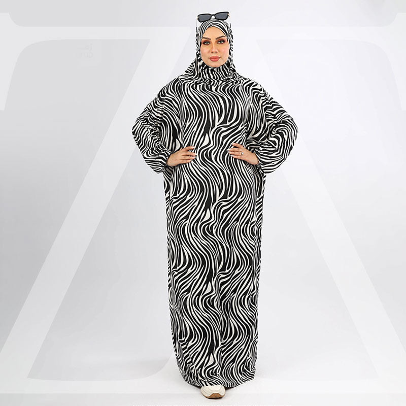 إسدال جيرسيه ليكرا قطعه واحده تلبيسة(ملحفه)-MLZ5593