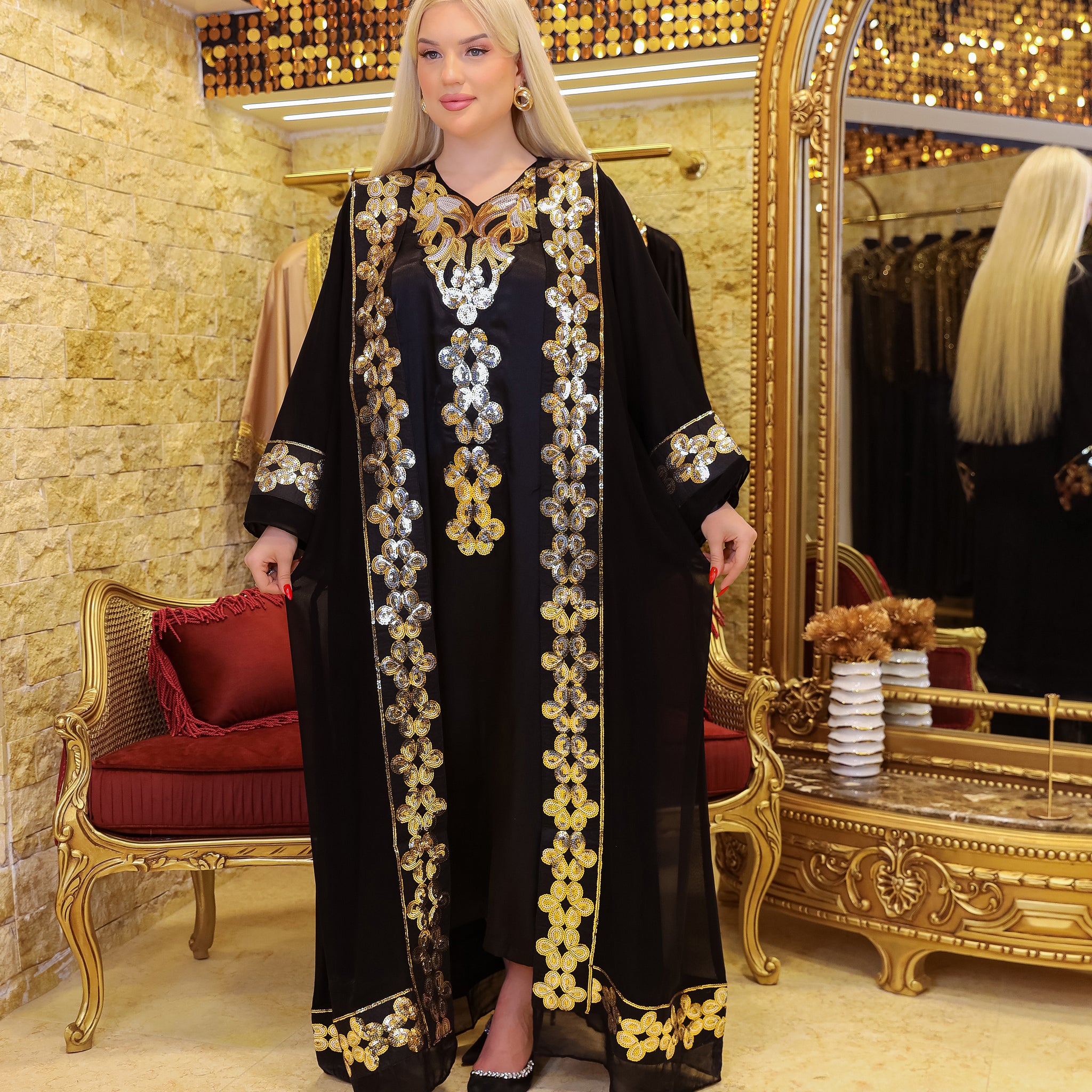 تكشيطة مغربية قطعتين تطريز - TAMSF102