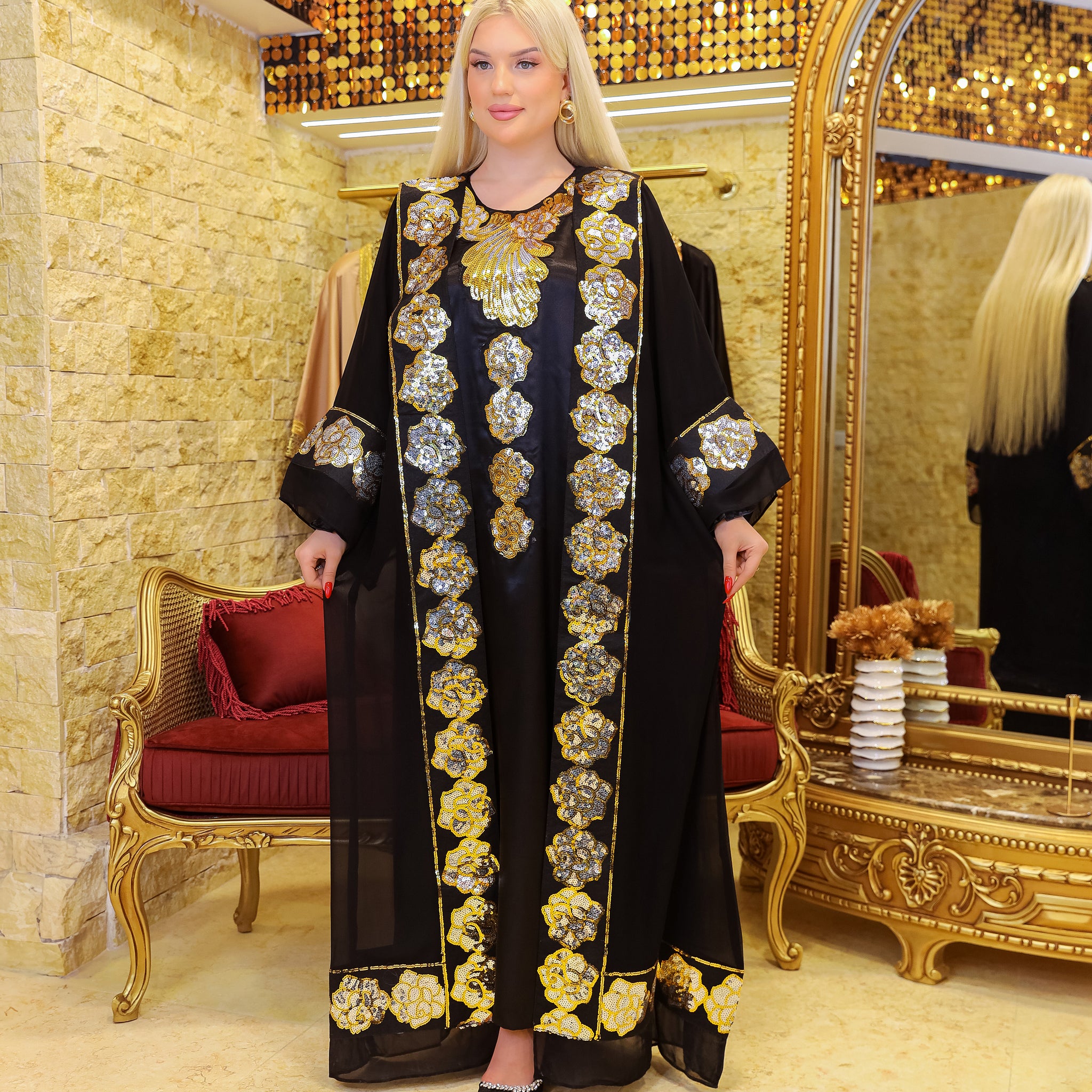 تكشيطة مغربية قطعتين تطريز - TAMSF103