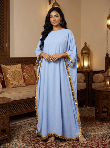 عباية كريب تطريز - ACY400