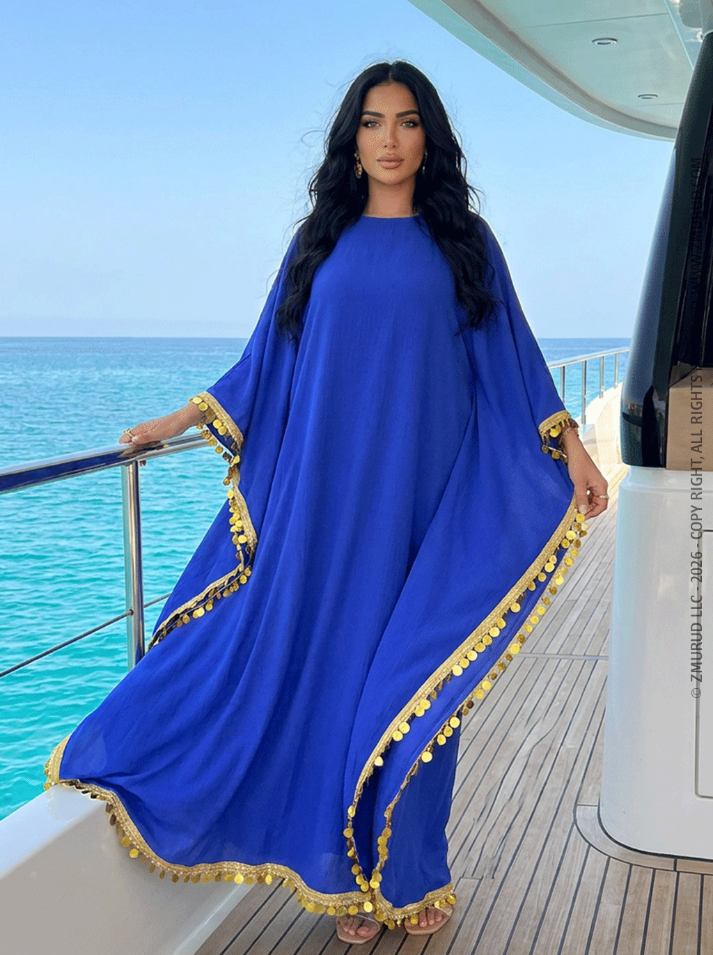 عباية كريب تطريز - ACY401
