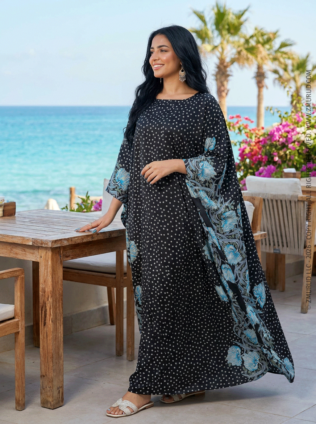 عباية سوفت فراشة  - AFST604