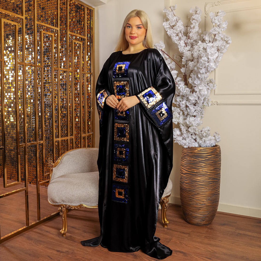 عباية دبي حرير ستان تطريز - atrs203
