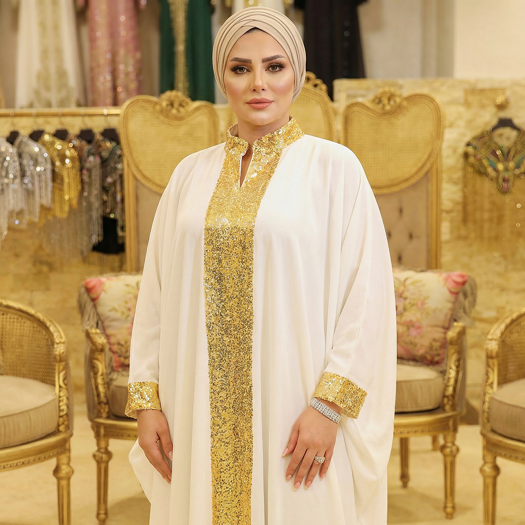 عباية كريب ليكرا خليجي - ATS301