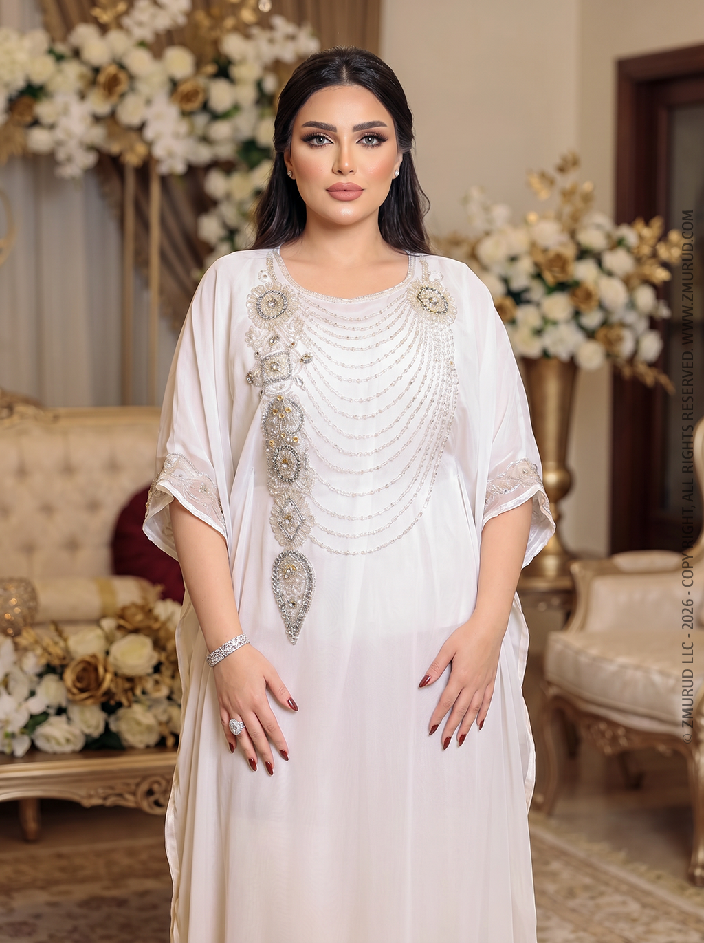 عبايه مغربي تطريز- DMAB003