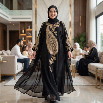 عبايه مغربي تطريز- DMAD007