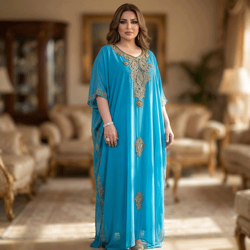 عبايه مغربي تطريز - DMAK001