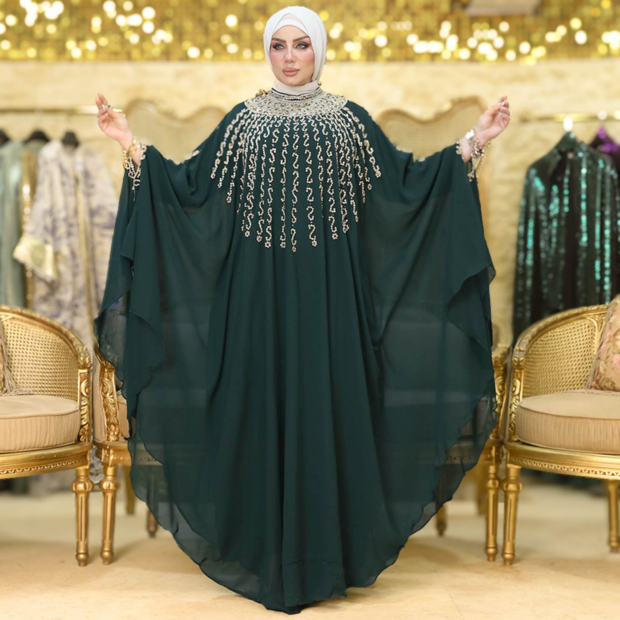 دراعة كويتي تطريز هندي - DMDB002