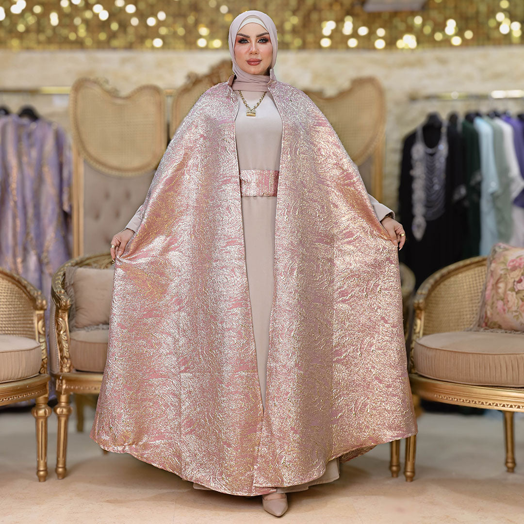 طقم قفطان بروكار سواريه - DMKSB001