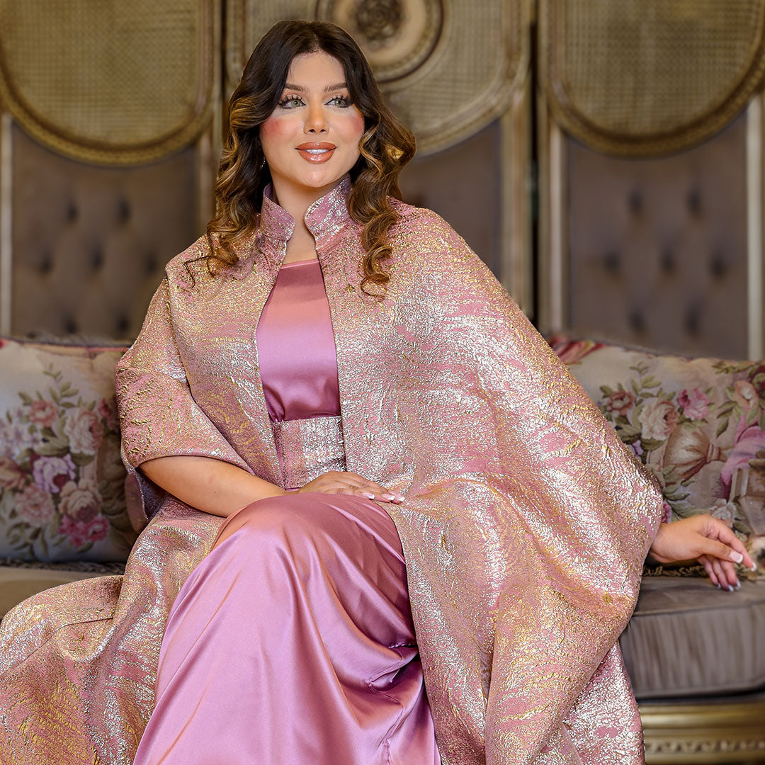 طقم قفطان بروكار سواريه - DMKSB001