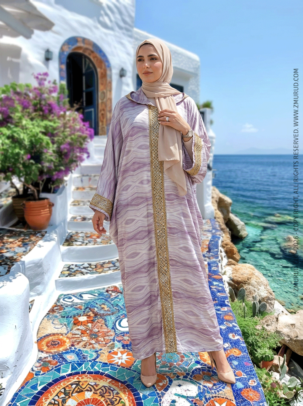 إسدال مغربي كابيشو حرير - DPIE004