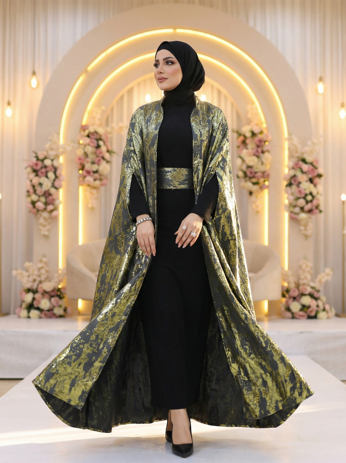 قفطان كاب بروكار- DPKD040